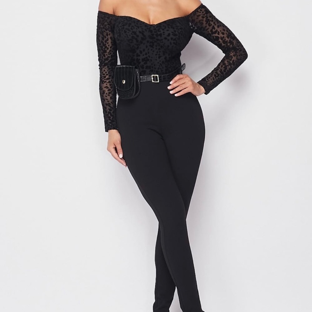 Black Jumpsuits with belt bag